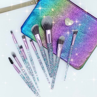 ชุดแปรงแต่งหน้าคริสตัล เซต 7/10 ชิ้น/ 7/10Pcs Crystal Diamond Makeup Brush Set