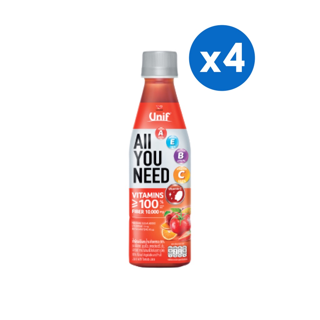 [4ชิ้น]Unif All You Need Skin Tomato ยูนิฟ ออลยูนีด สกิน รสมะเขือเทศ 300 มล.