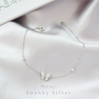 สร้อข้อมือเงินแท้ Swanky Silver💞 Mottashop