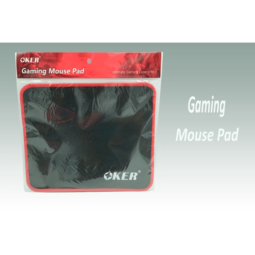 แผ่นรองเมาส์ mouse pad OKER ดำ คละสีขอบ /  NUBWO ดำ คละสีขอบ   ขนาด 25cm *21 cm