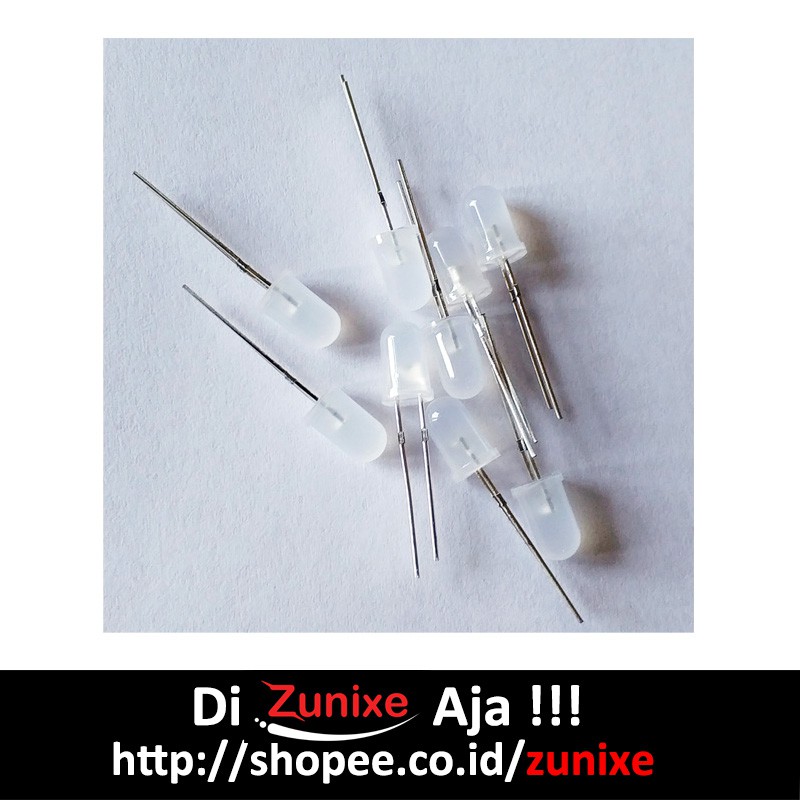 LED สีขาว DIODE ROUND LIGHT EMITTING DIODE 20MA 5MM 10 ชิ้น