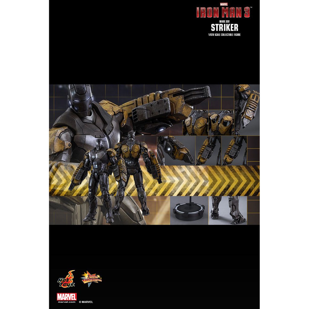 In-Stock 1:6 Hot Toys IRON MAN 3 - STRIKER Version ( IRONMAN MARK XXV ) 1/6 Scale Action Figure