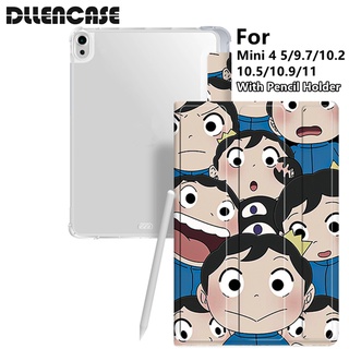 Dllencase เคส พร้อมช่องใส่ดินสอ สําหรับ For iPad 2021 Pro 11 2019 2020 10.2 7 8th Generation 2018 9.7 5 6th Mini 4 5 Air 4 10.5 10.9 A258