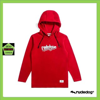 Rudedog เสื้อแขนยาวชาย มีฮู๊ด รุ่น Tripple line สีแดง