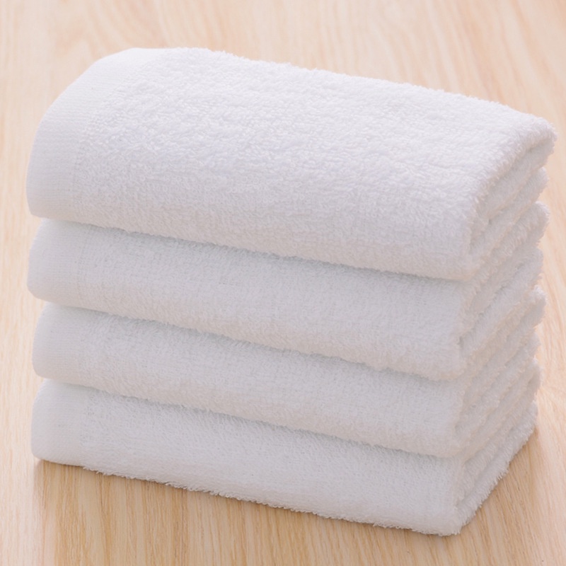 Wholesale Towels Hotel Towel Pure Cotton Bath Beauty Face Towel Kitchen Cleaning White Towel Daily Necessities