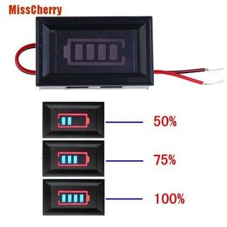 Misscherry 3s 12.6v โวลต์มิเตอร์ โวลต์มิเตอร์ แสดงสถานะ สีฟ้า