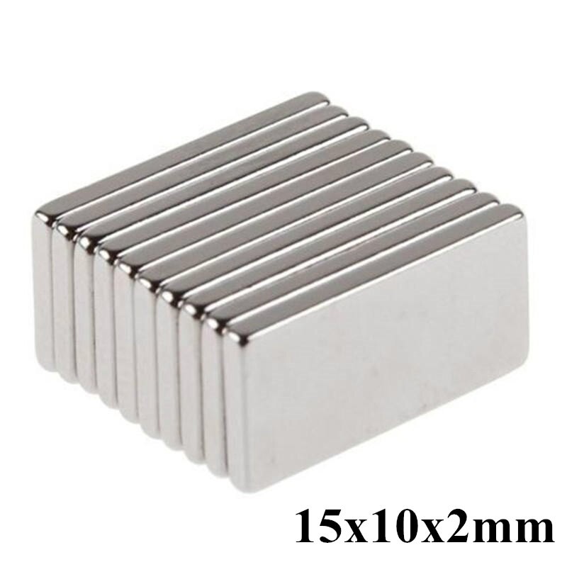 5ชิ้น แม่เหล็กแรงสูง 15*10*2มิล แม่เหล็กนีโอไดเมียม สี่เหลี่ยม 15x10x2มิล Magnet Neodymium 15x10x2mm แม่เหล็ก 15*10*2mm