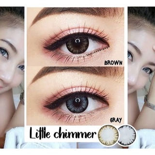 คอนแทคเลนส์ Mini Chimmer สีเทา/ตาล gray/brown มีค่าสายตา (0.00)-(10.00)