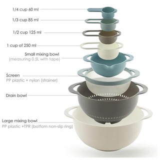 Ann mono measuring spoon set ชุดช้อนตวงอาหารมืออาชีพ 8 ชิ้น