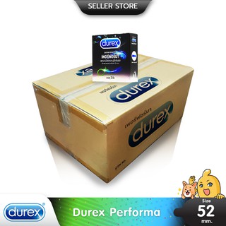 Durex Performa ถุงยางอนามัย มีสารชะลอหลั่ง ขนาด 52.5 มม. บรรจุ 1 ลัง (288 กล่อง)