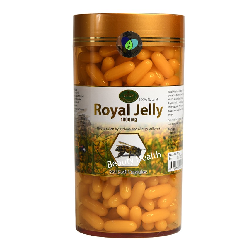 Nature's King Royal Jelly นมผึ้ง 1000 mg. (365 เม็ด x 1 กระปุก)