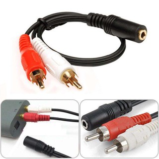 3.5Mm Stereo Audio Female Jack To 2 Rca Male Socket To Headphone Cable