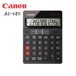 เครื่องคิดเลข ดำ Canon AS-280 (HB) * เครื่องคำนวณ แบบตั้งโต๊ะขนาดกลาง * จอ LCD ขนาดใหญ่ แสดงตัวเลข 16 หลัก *