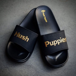 รองเท้าแตะ พิมพ์ลายโลโก้ hush puppies แบบสไลด์ ขนาดใหญ่ สําหรับลูกสุนัข