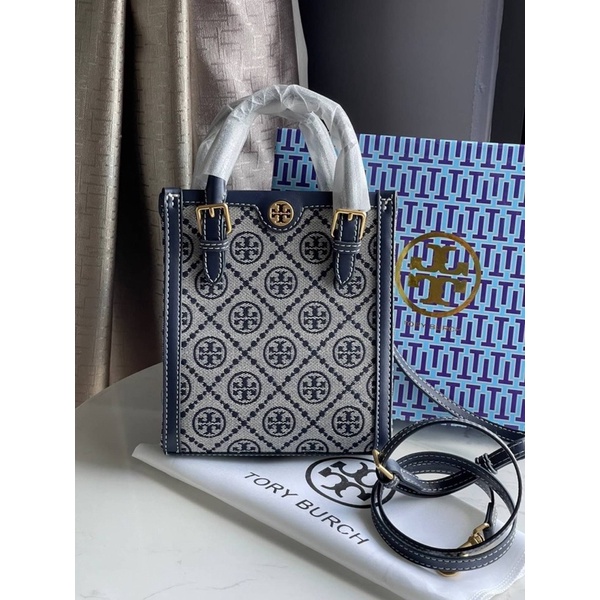 Tory burch t monogram jacquard mini tote