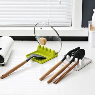 ห้องครัว ลื่นไถล แผ่นซิลิโคน กรอบพลาสติก ชั้นวางจิ๊ก ชั้นวางหม้อkitchen Non-slip  Pot rack