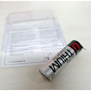 ER6V/3.6V Toshiba แบตเตอรี่ลิเธียมPLCขาลงปริ้น Industrial Battery ของแท้!! เปิดบิลได้