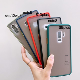 เคสหลังด้านขอบสี มี9สีให้เลือก รุ่น Samsung note8 note9 note10plus S9plus S10plus note20uitra