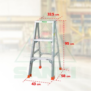 SANKI(ซันกิ) บันไดอลูมิเนียม บันไดซันกิ 3 ขั้น LD-SK03