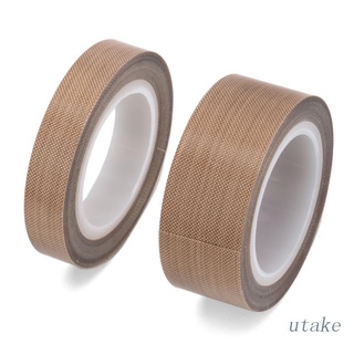 Utake PTFE เทปผ้าเคลือบ สําหรับเครื่องซีลสุญญากาศ เทปฉนวนกันความร้อนแรงกระตุ้นมือ