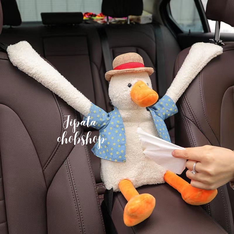( พร้อมส่ง ) JIPATACHOBSHOP ที่ใส่ทิชชู่น้องเป็ด ที่ใส่ทิชชู่ ที่ใส่ทิชชู่บนรถ