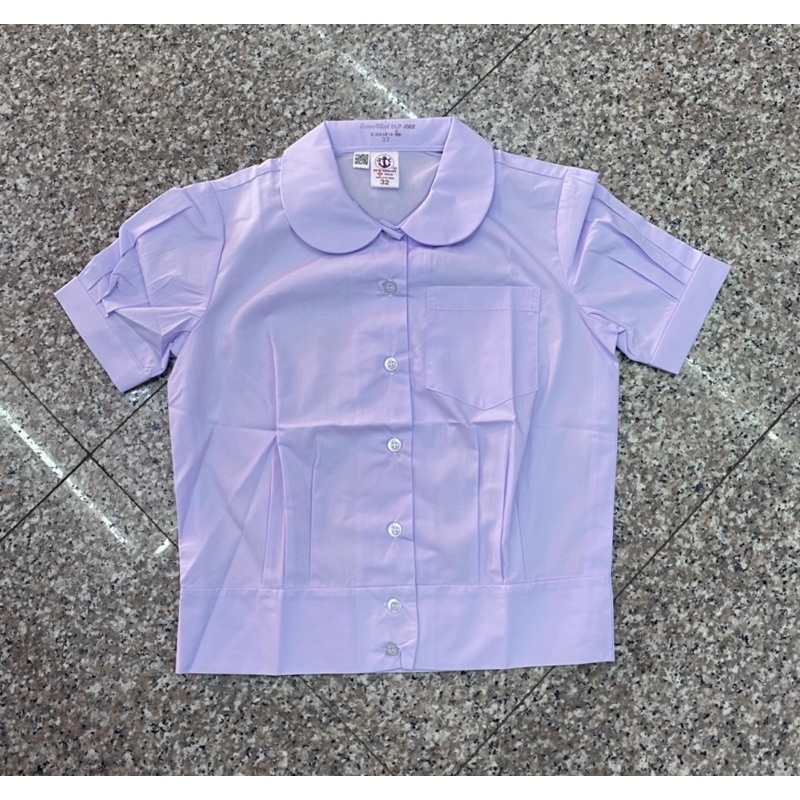 ตราสมอ เสื้อนักเรียนผู้หญิง คอบัว เอวจั๊ม แขนจีบ