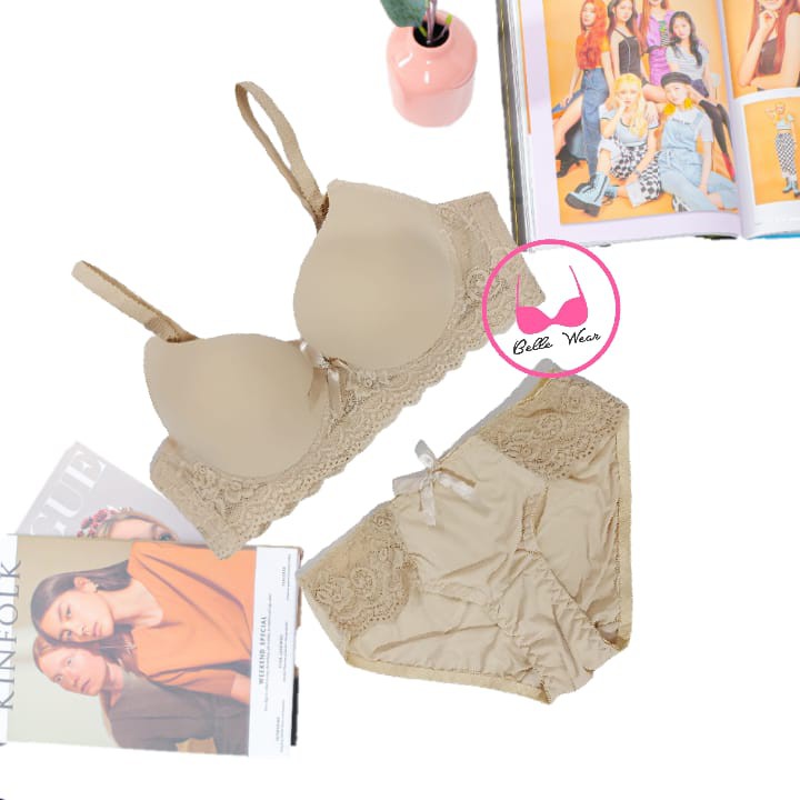 Bra Set Bh+CD Thin Foam Cup B Belle Wear AA703 36B-42B Wire