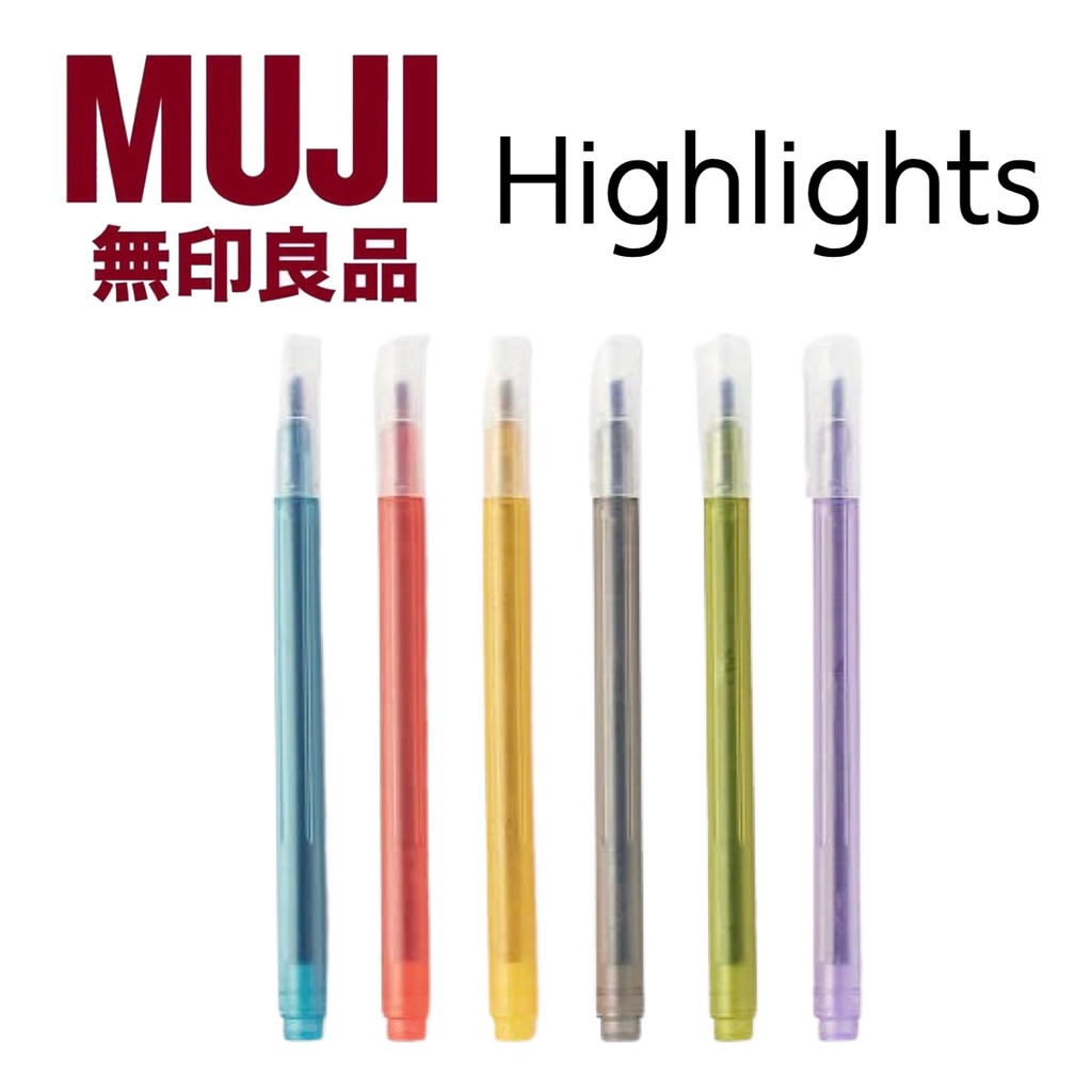 MUJI มูจิ ปากกาเน้นข้อความ ปากกาไฮไลต์ ปากกาไฮไลท์ ไฮไลต์ ไฮไลท์ highlighter hi light highlight ปากกามูจิ ปากกาmuji ปากก