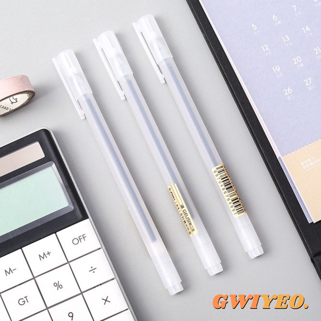 ปากกาเจลสีดํา Muji Style Aesthetic 0.5 มม.