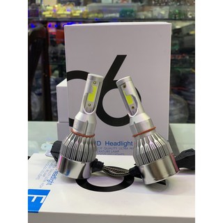 ไฟหน้ารถยนต์C6 LED แสงขาวLED. H4 H7 H8 H9 H11.  36W. 3800LM. 6000K