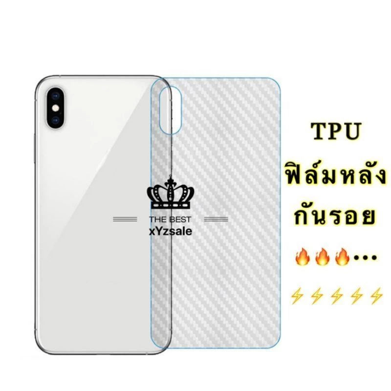 ## ฟิล์มกันรอยหลังมือถือ ฟิล์มหลังใส ลายเคฟล่า สำหรับ iPhone 17Pro Max/16 15 14 13 12 11 Pro XR XS Max 7/8 Plus 6/6s SE3