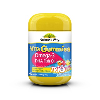 🔥หมดอายุ01/2023🔥 Nature’s Way Vita Gummies Omega-3 Trio 60 กัมมี่ รส เลมอน ส้ม มิกส์เบอรี่ มี DHA EPA**