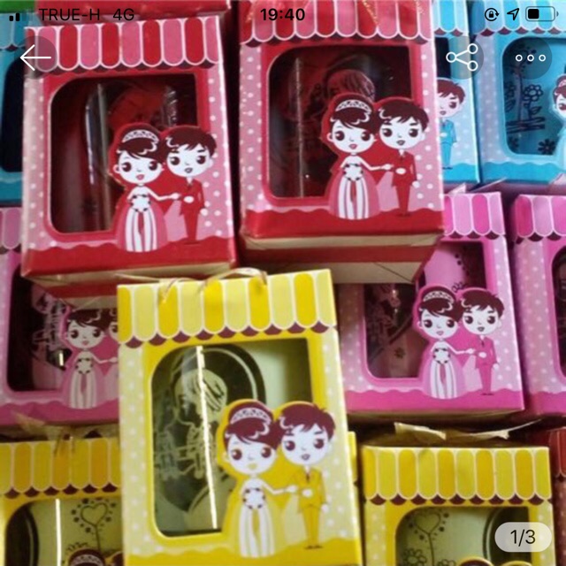 ของชำร่วย แก้วเป็กกล่องคู่รัก ขายขั้นต่ำ 50 ชิ้น ขึ้นไป