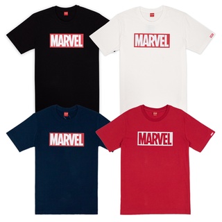 Marvel Men logo T-Shirt - เสื้อยืดผู้ชายมาร์เวล(พิมพ์สียาง) สินค้าลิขสิทธ์แท้100% characters studio