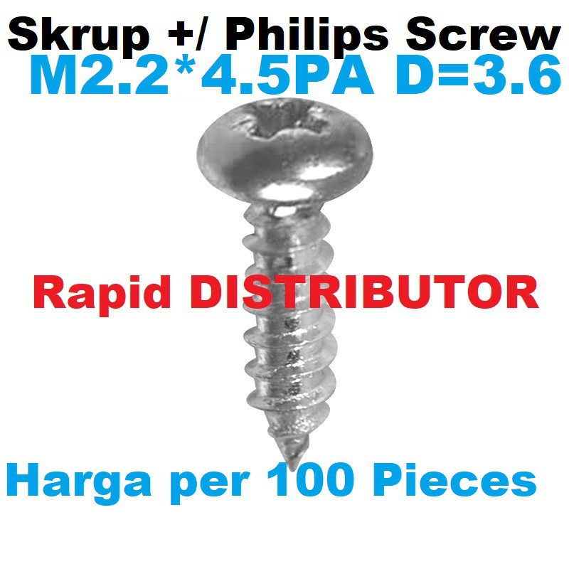 M2.2*4.5 Screw+ M2/Philips Screw 100 ชิ้น ไม่ใช่ BOLT Nut/BOLT Nut