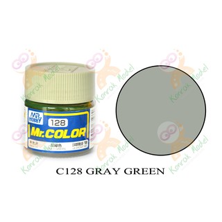 สีสูตรทินเนอร์ Mr.hobby Mr.color C128 Gray Green Semi-Gloss 10ml