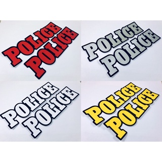 สติ๊กเกอร์ Police ตำรวจ [2ชิ้น] สติกเกอร์ PVC Sticker ติดรถ รถมอเตอร์ไซค์ รถยนต์ รถกระบะ ติดกระจก ข้างรถ ทนแดด ทนฝน