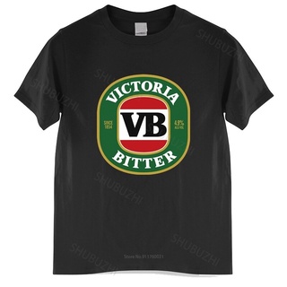 เสื้อยืดผ้าฝ้าย แขนสั้น คอกลม พิมพ์ลาย victoria bitter beer vb australia alcohol สีดํา สําหรับผู้ชาย