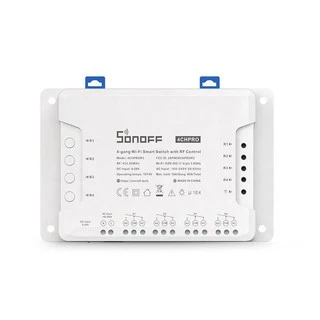 Sonoff 4CH Pro R3 สวิตช์สั่งงานผ่าน WiFi 4 ช่อง, รีโมท RF, หัวต่อสำหรับไฟเลี้ยง DC