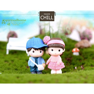 [MC242] ตุ๊กตุ่นจิ๋ว คู่รักเด็กน้อยชุดไหมพรม 🧣 (1 คู่ ราคา 50 บาท)