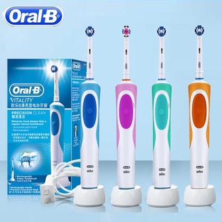 Oral B D12 Vitality แปรงสีฟันไฟฟ้า หมุนได้ 2D ทําความสะอาดล้ําลึก แบบเปลี่ยน