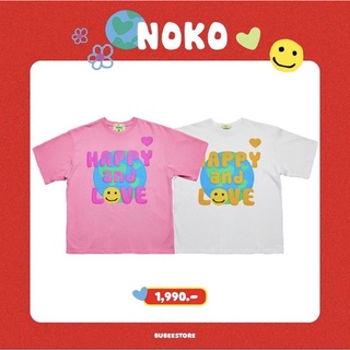 [PRE-ORDER] NOKO - HAPPY and LOVE TEE White/Pink