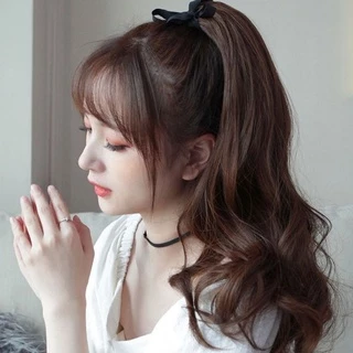 แฮร์พีชหางม้า ดัดลอน แบบหนีบและผูก ใช้งานง่าย สะดวก ดูเป็นธรรมชาติ ยาว50-55ซม.ใช้ได้ทั้งเด็กและผู้ใหญ่ พร้อมส่ง