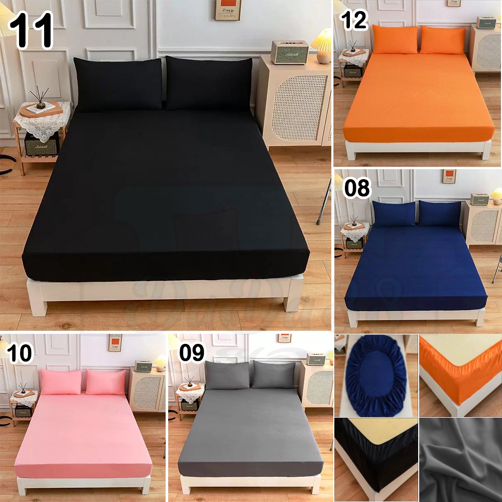 ผ้าปูที่นอน เเละปลอกหมอน Da1/1 ไม่รวมปลอกหมอน ขนาด3.5ฟุต/5ฟุต/6ฟุต สูง10นิ้ว สวมใส่สบายไม่หลุดง่าย เข้ามุมไร้รอยต่อ