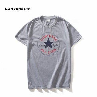 เสื้อยืดผ้าฝ้ายพิมพ์ลายคลาสสิกOriginal_converse _ เสื้อยืด _ klasik_logo_cetak_bawahan_kasual_lengan_trendi_pria_dan_wan