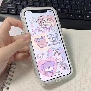 3 in 1 เคสโทรศัพท์ซิลิโคนใส กันกระแทก ปิดด้านหลัง สีแคนดี้ สําหรับ iPhone 13 Pro Max 11 Pro Max 12 XR X XS Max 6 6s 7 Plus 8 13Mini 12Mini