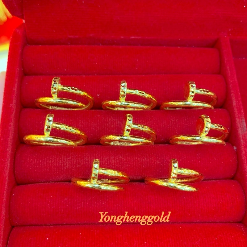 แหวนทอง1สลึง Yonghenggold แหวนตะปู ทองคำแท้96.5%ขายได้ขำนำได้