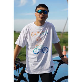 • CuteBoy Shop• เสื้อยืด Premium Cotton 100% ลาย Bicygle Tee