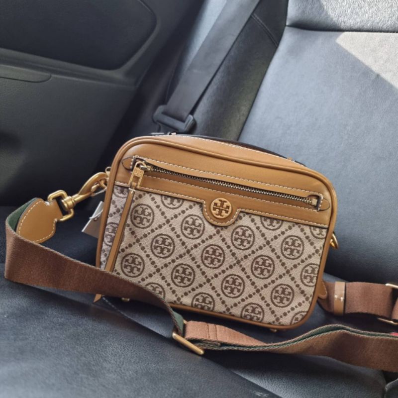 TORY BURCH T MONOGRAM JACQUARD CAMERA BAG | Shopee Thailand