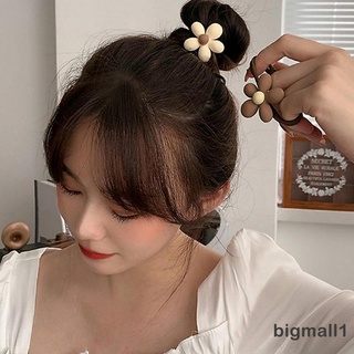 Bigmall- ที่คาดศีรษะจี้ดอกไม้ แบบสองชั้น น่ารัก สําหรับผู้หญิง